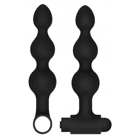 Черный анальный вибронабор USB-Rechargeable Anal Set